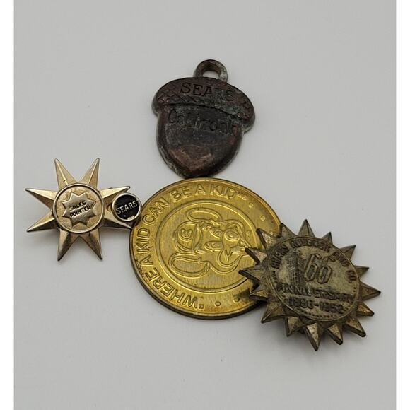 Vintage Sears Lot of 3 Advertisement Lapel Hat Pins Pin Backs Charm Oakbrook - Picture 11 of 12